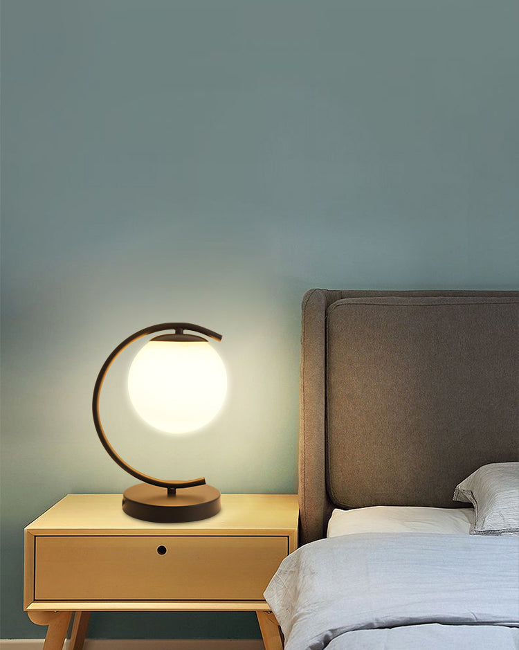 Modern Spherical Table Lamp Glass 1 Light Table Light