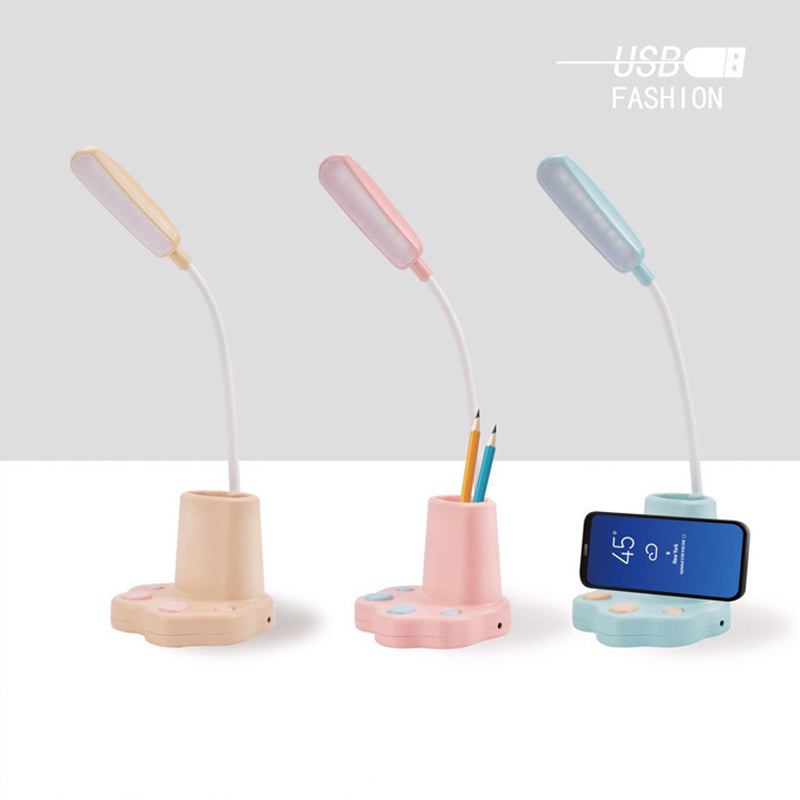 Macaroon Style Mini LED Table Lamp USB Charging Adjustable Arm Design Desk Light for Bedroom