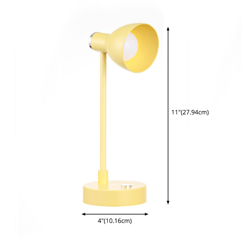 90° Angle Adjustable Macaroon Table Lamp 4-color Optional Bell Shade Lighting Fixture for Bedroom