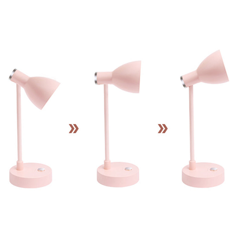 90° Angle Adjustable Macaroon Table Lamp 4-color Optional Bell Shade Lighting Fixture for Bedroom