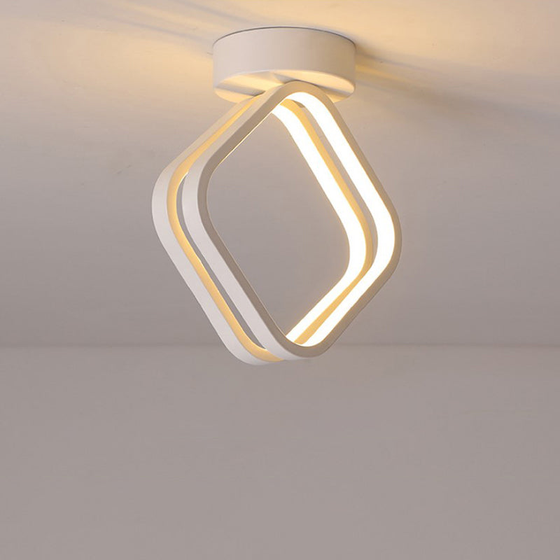 Acryl Ruit Inbouwverlichting Minimalistisch Zwart/Wit LED Plafondlamp, Warm/Wit/3 Kleuren Licht