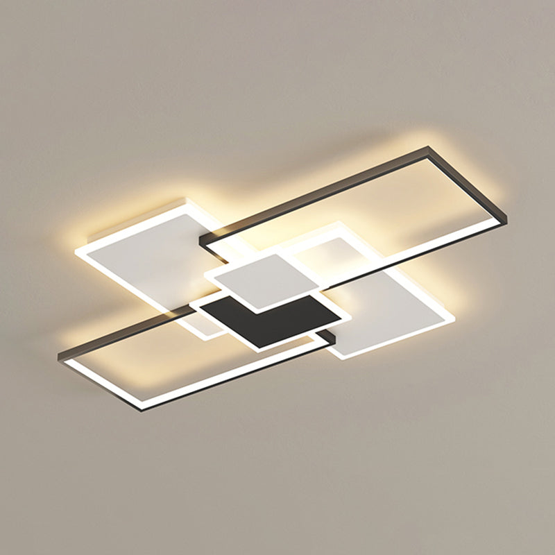 Living Room New Modern LED Flush Light Acrylic Geometric 6 Lights Ceiling Mounted Light