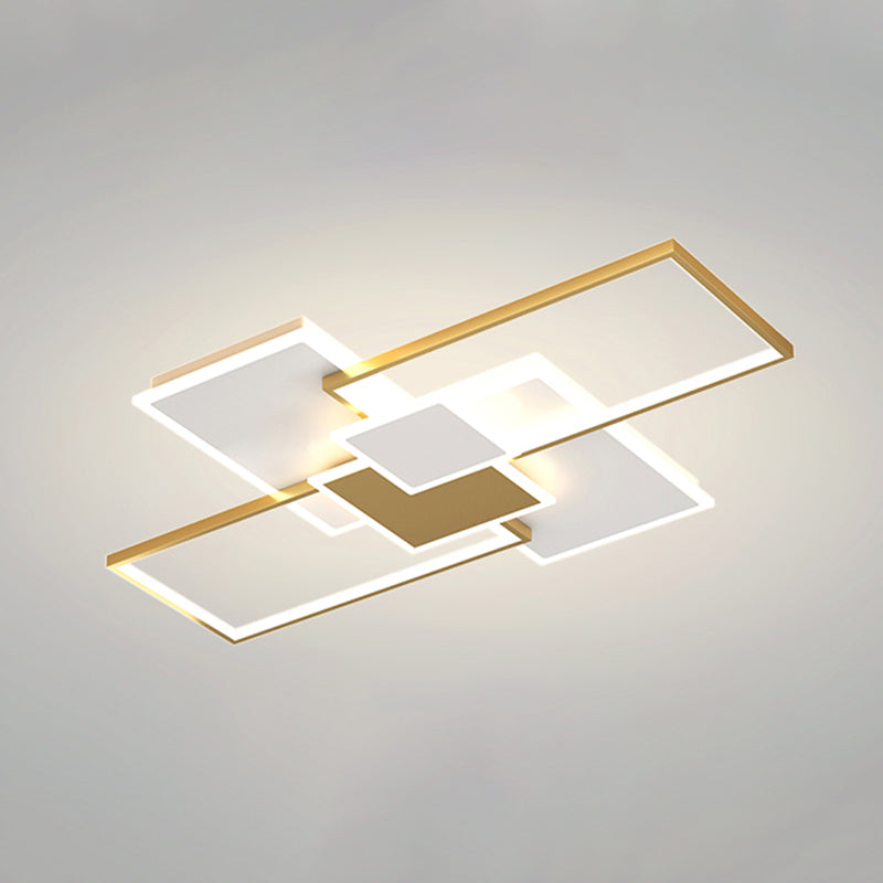 Woonkamer Nieuwe Moderne Led Flush Light Acryl Geometrisch 6 Licht Plafond Gemonteerd Licht