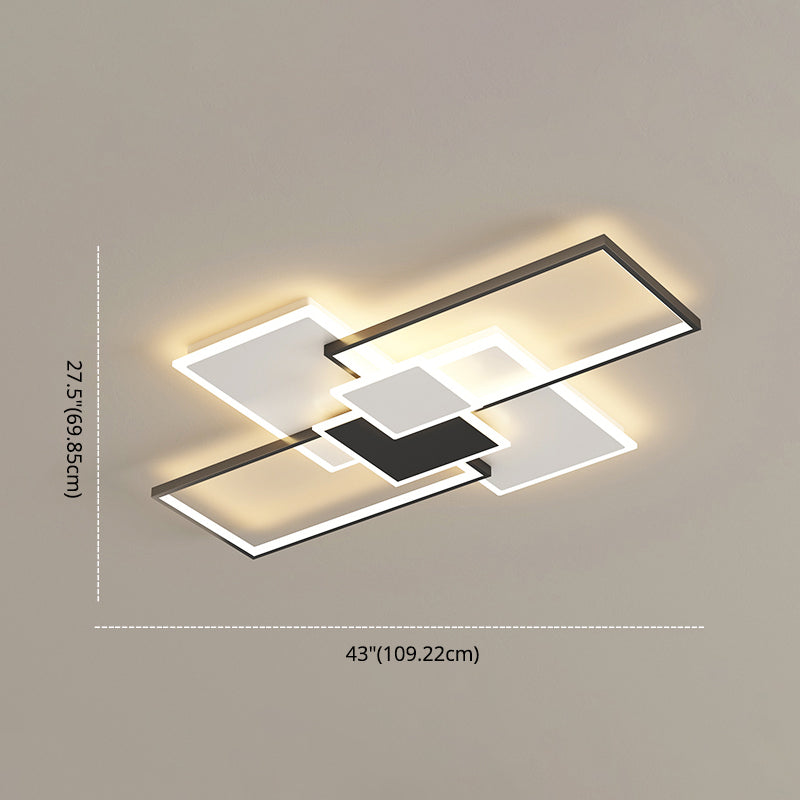 Woonkamer Nieuwe Moderne Led Flush Light Acryl Geometrisch 6 Licht Plafond Gemonteerd Licht