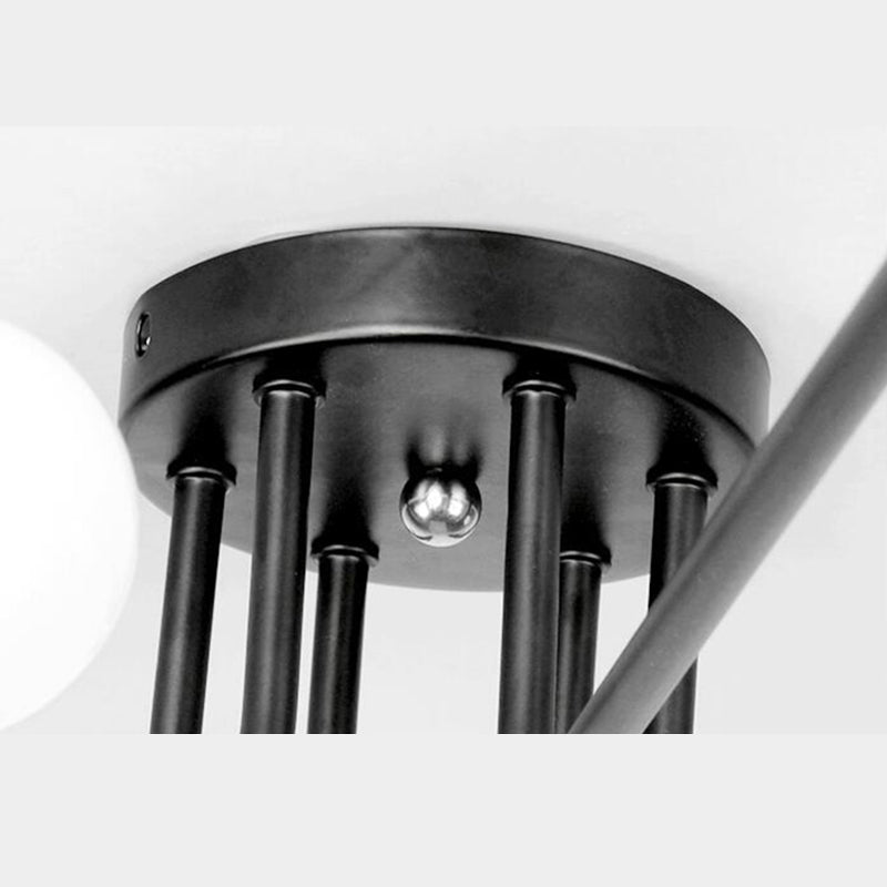 Luci da soffitto semifulpa della camera da letto con braccia impilati in metallo industriale semifulcole a soffitto