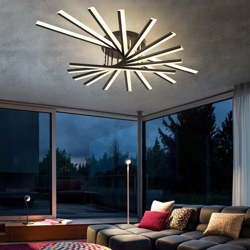 Smeedijzeren woonkamer led spoelplafondlampen lineaire moderne stijl spoeling mount