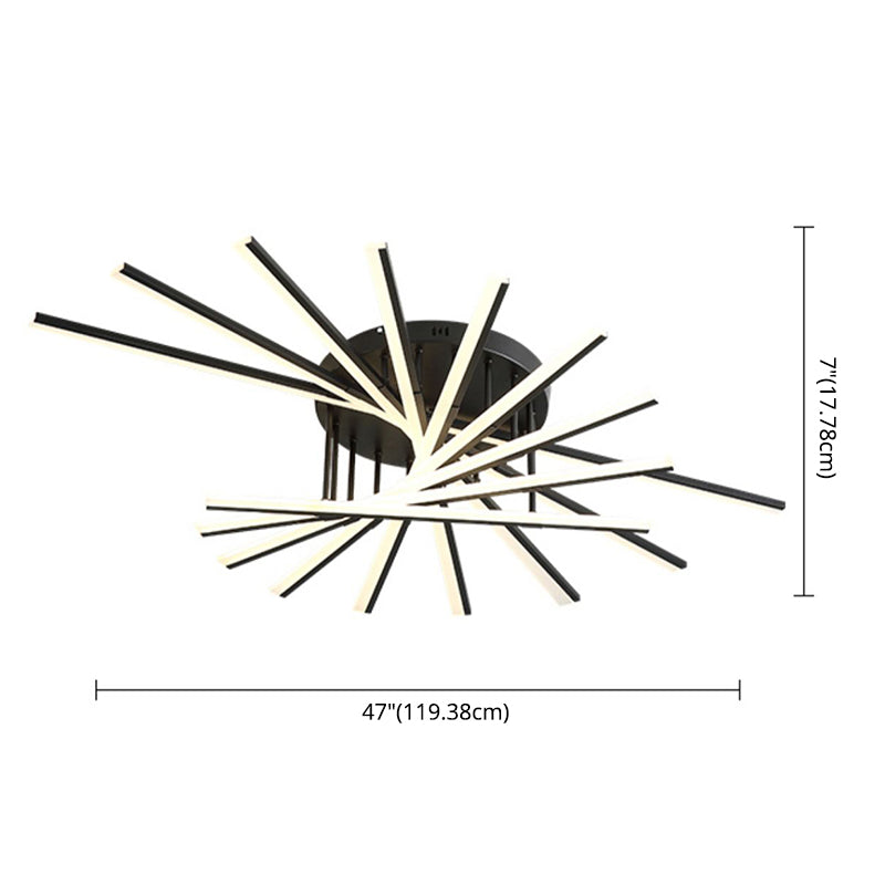 Smeedijzeren woonkamer led spoelplafondlampen lineaire moderne stijl spoeling mount