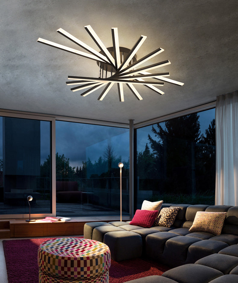 Smeedijzeren woonkamer led spoelplafondlampen lineaire moderne stijl spoeling mount