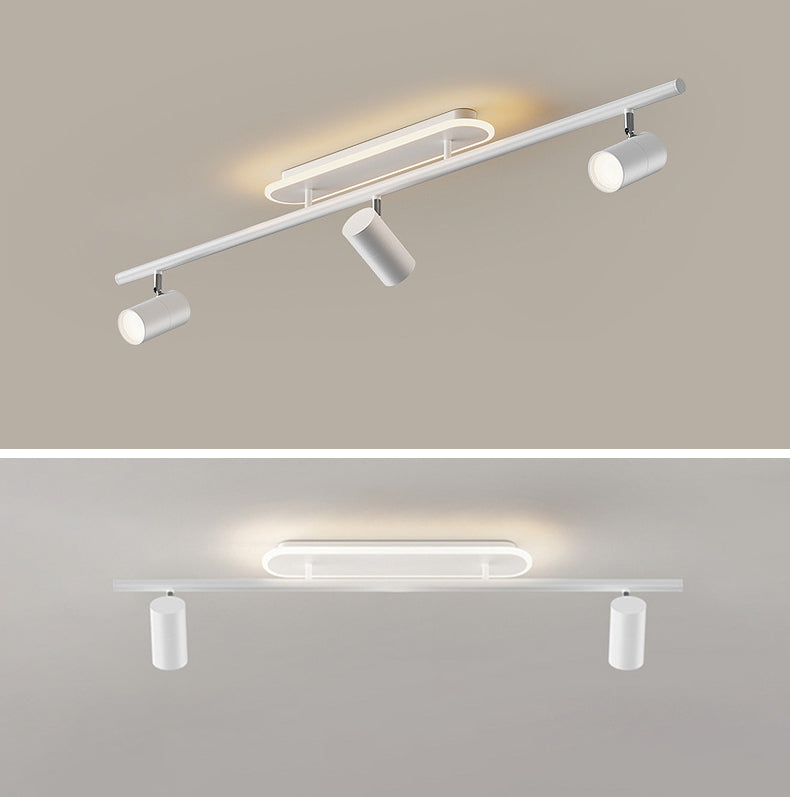 Industriële spoelmontage Lichtarmaturen Tracklampje voor slaapkamer of hal met roterende schijnwerpers