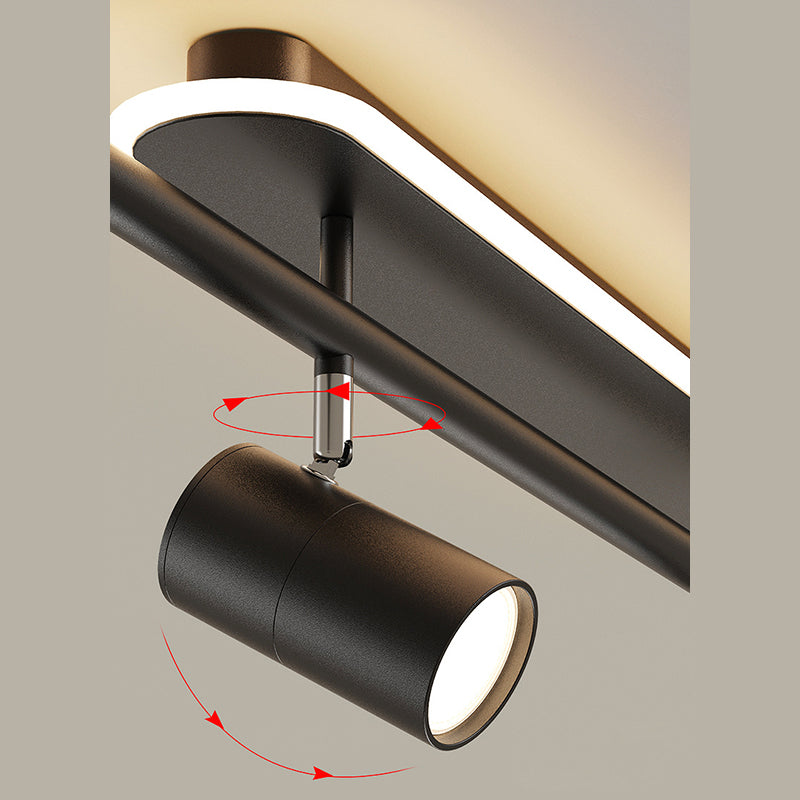 Lampade per montaggio a filo industriale Traccia la luce per camera da letto o sala con riflettori rotanti