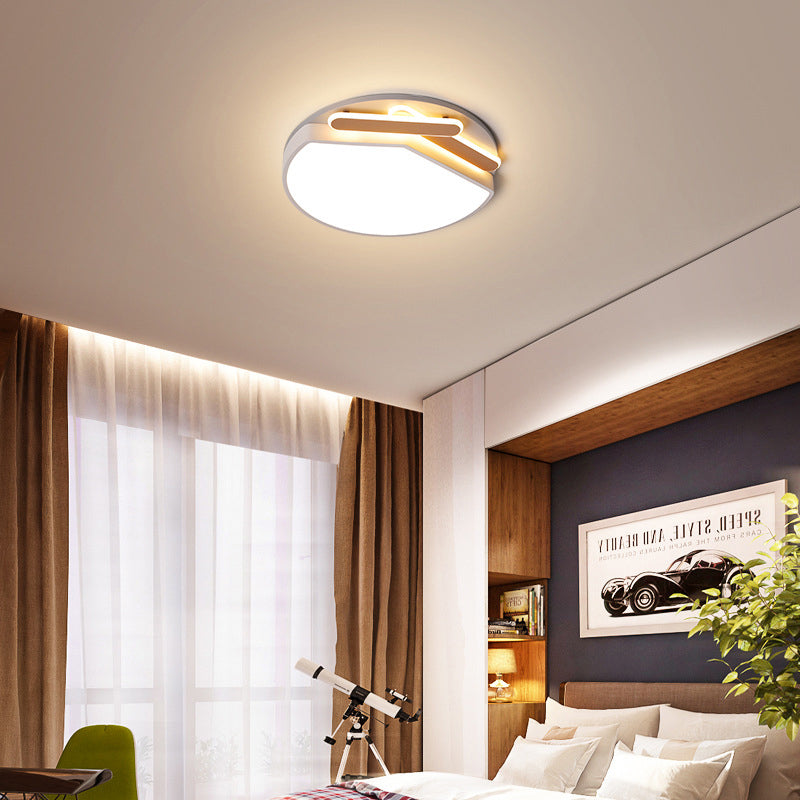 Round Metal Ceiling Mounted Fixture Contemporary Gold/Black and White 16.5"/20.5" Wide LED Ceiling Light in Warm/White Light/Remote Control Stepless Dimming