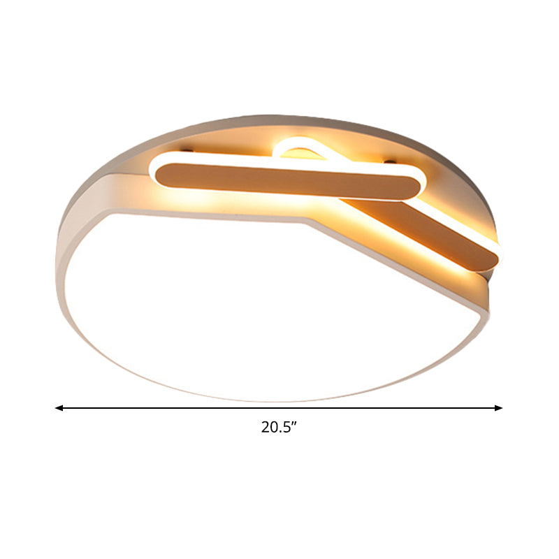 Lámpara de techo LED redonda de metal, contemporánea, dorada/blanca y negra, de 16,5"/20,5" de ancho, con luz cálida/blanca/control remoto, atenuación continua