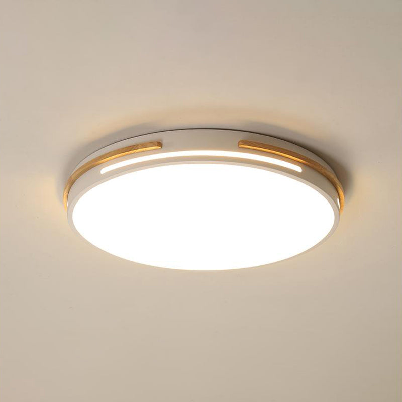 Apparecchio da soffitto rotondo Macaron in metallo LED grigio/bianco/verde con luce calda/bianca, larghezza 16,5"/20,5"