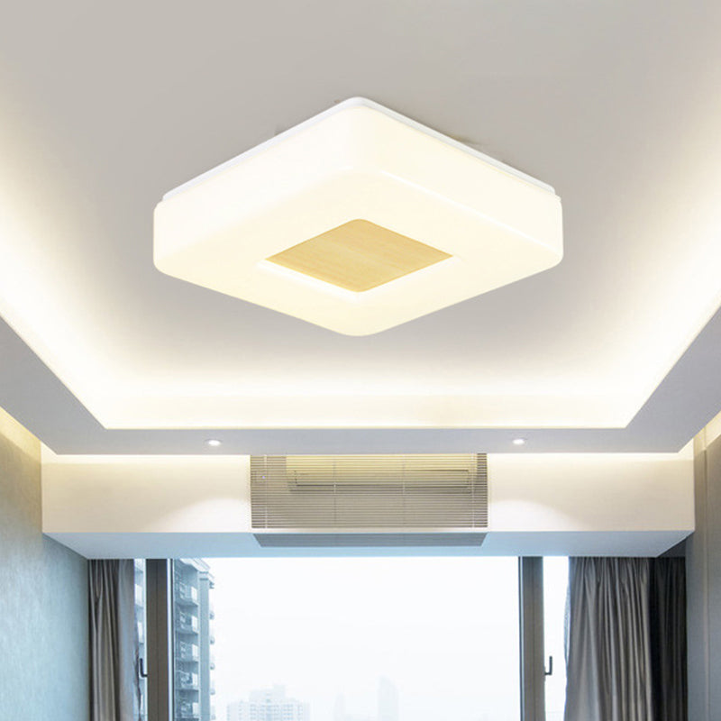 Vierkant Flush Licht Modernisme Acryl 8 "/14.5" /18.5 " Breed LED Wit Plafond Gemonteerd Armatuur in Warm/Wit Licht