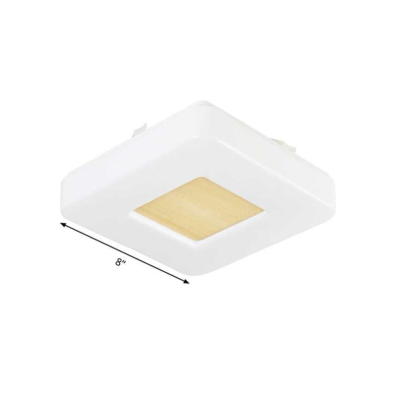 Square Flush Light Modernism Acrylique 8 "/14.5" /18.5 " Wide LED White Ceiling Mounted Fixture in Warm / White Light