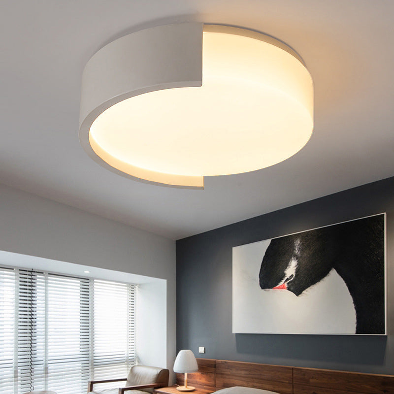 Circle Flushmount moderno acrilico 16 "/20.5" Wide LED lampada da soffitto bianca in luce calda/bianca per camera da letto