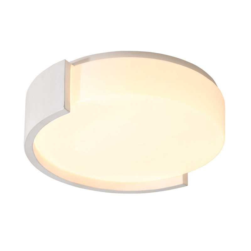 Circle Flushmount Moderne Acrylique 16"/20,5" de large LED Plafonnier blanc en lumière chaude/blanche pour chambre à coucher