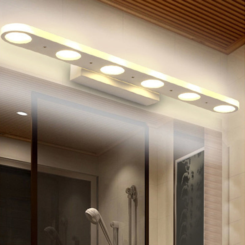 Círculos contemporáneos accesorio de iluminación de pared Lámpara de pared de baño acrílico Led en blanco