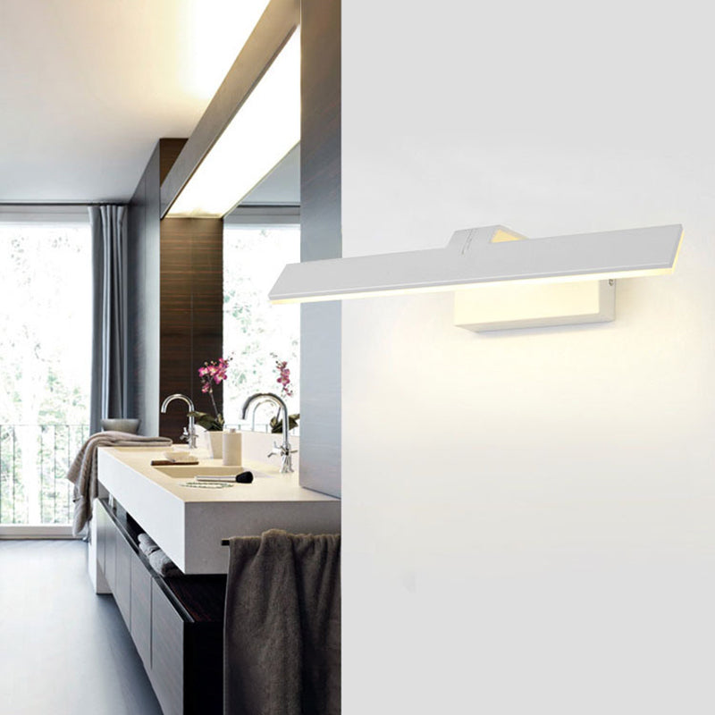 Lámpara de pared sombreada de estilo minimalista Batio acrílico Luz de pared montada en blanco