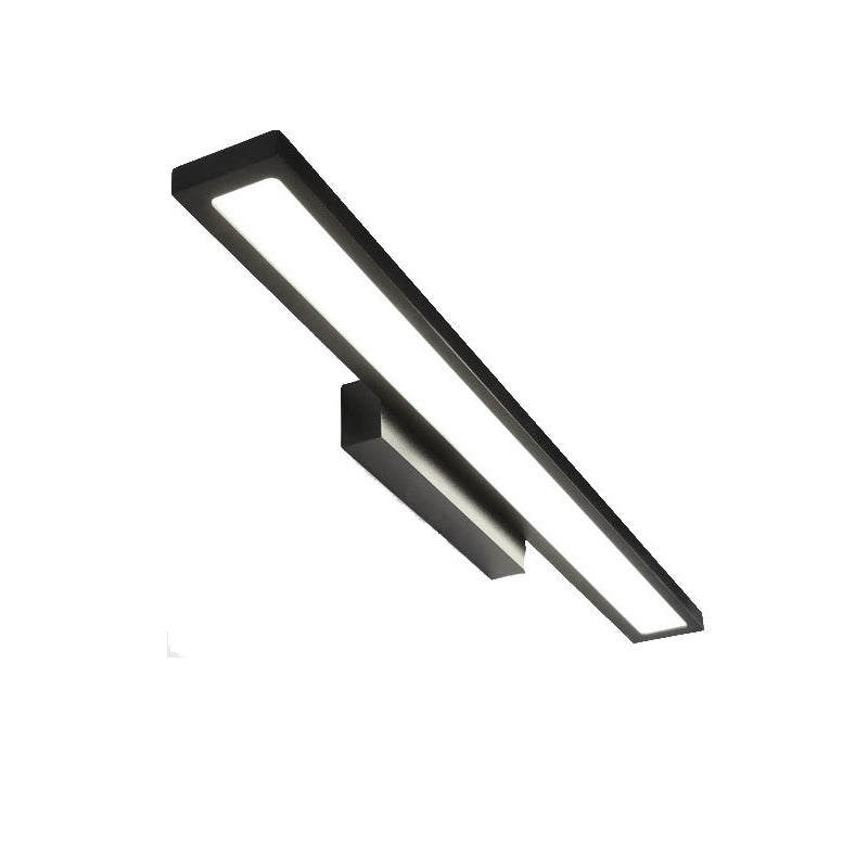 Lámpara rectangular de metal lámpara minimalista de pared led montada luminosa lámpara de luz