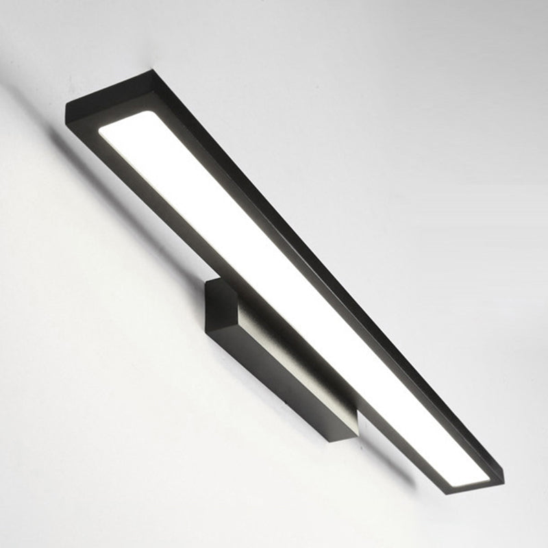 Lámpara rectangular de metal lámpara minimalista de pared led montada luminosa lámpara de luz