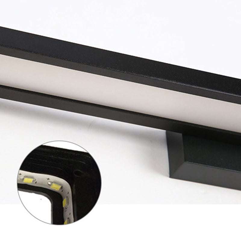 Lámpara rectangular de metal lámpara minimalista de pared led montada luminosa lámpara de luz