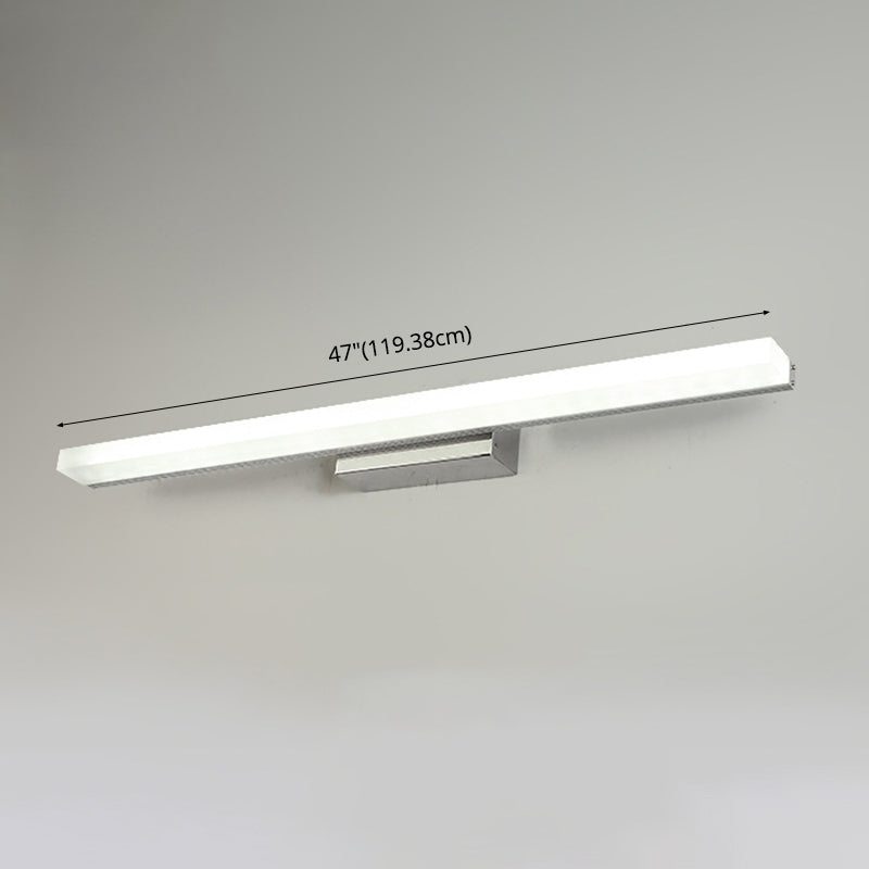 Acrylic Linear Wall Sconce Lighting Simplicity Style LED Wall Light Fixture in White