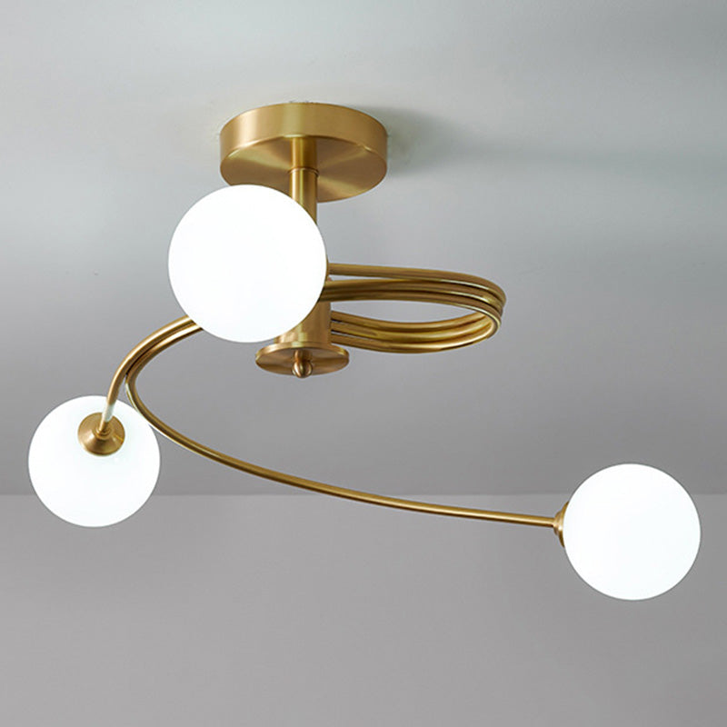 Bubbels Semi Flush Mount Light Fixture eigentijdse glazen plafondbevestiging kroonluchter