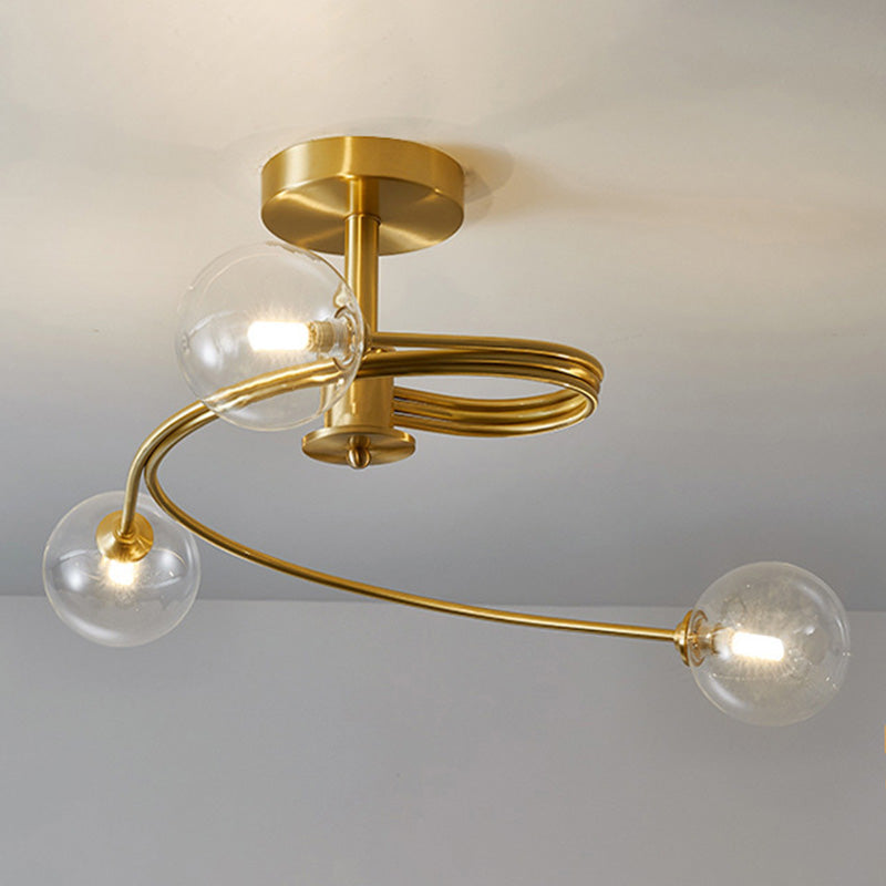 Bubbels Semi Flush Mount Light Fixture eigentijdse glazen plafondbevestiging kroonluchter