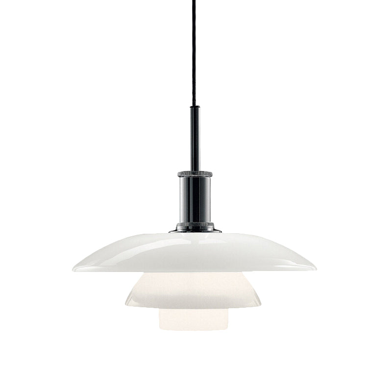 3-stufige Suspension Licht modernistisches weißes Glas 1 Glühbirnenlampe Lampe für Wohnzimmer