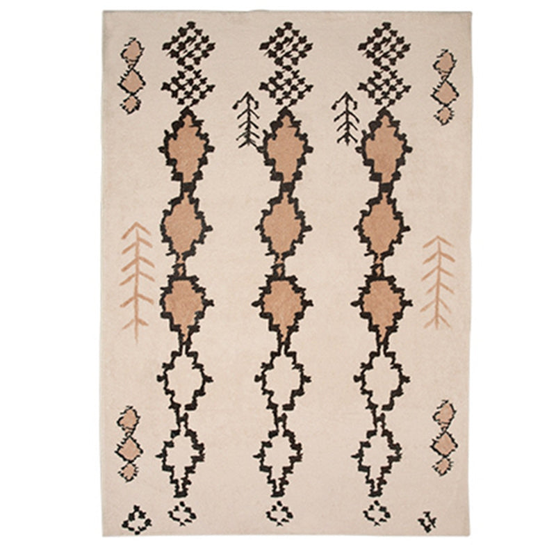 Traditional Tribal Pattern Area Rug Distinctive Vintage Rectangle Carpet Polyester Friendly Washable Rug for Living Room