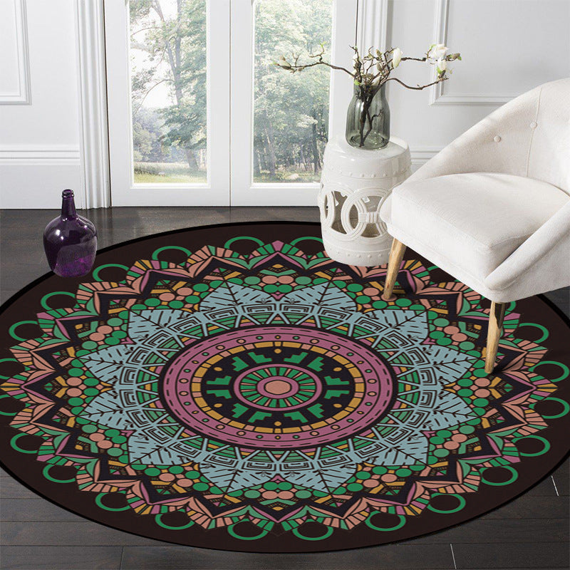 Multi-Color Gorgeous Moroccan Rug Classical Floral Design Polyester Carpet Non-Slip Backing Indoor Carpet for Home Decoration