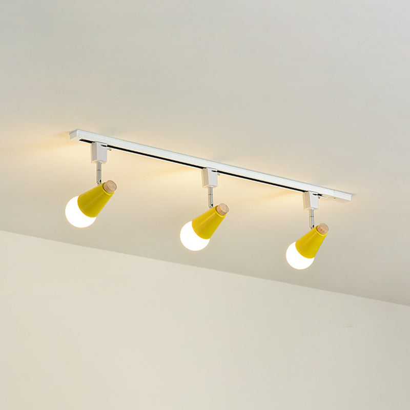 Noordse macaron-stijl open bol plafondlicht multi-kleuren semi-flushmount licht voor huis woonkamer gangpad