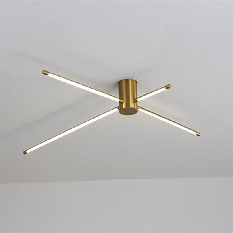 New Modern Linear Sputnik Flush Mount Ceiling Light Acrylic Living Room Flush Light