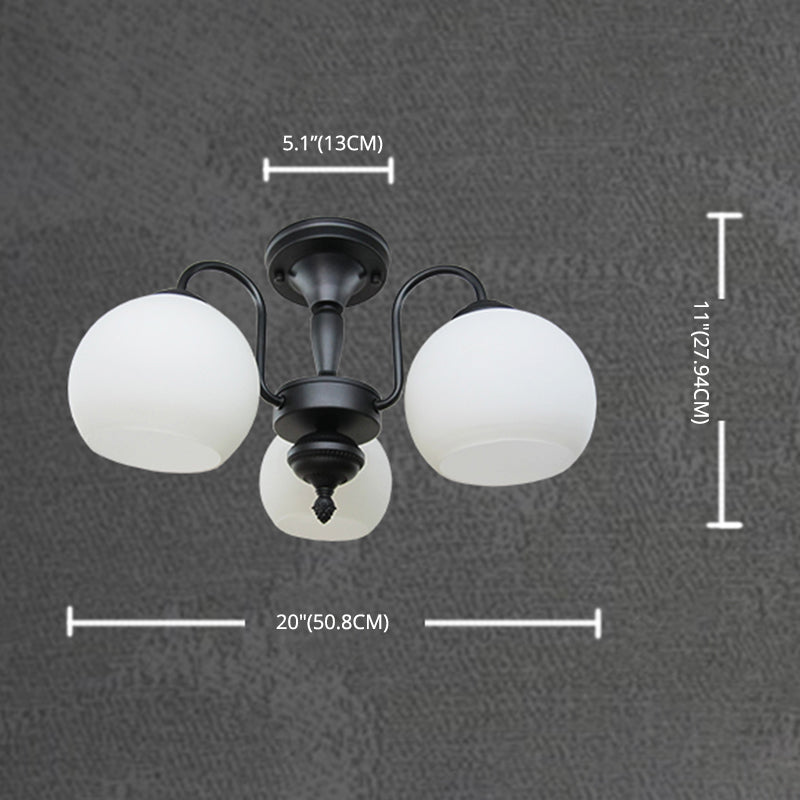 Camera da letto globale a filo il lampadario del lampadario di vetro classico semifulò il lampadario