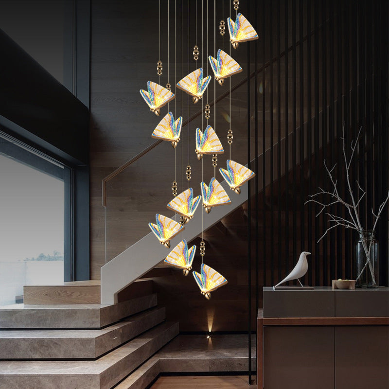 Modern Creative Style Butterfly Pendant Light Creative Acrylic Hanging Lamps for Living Room