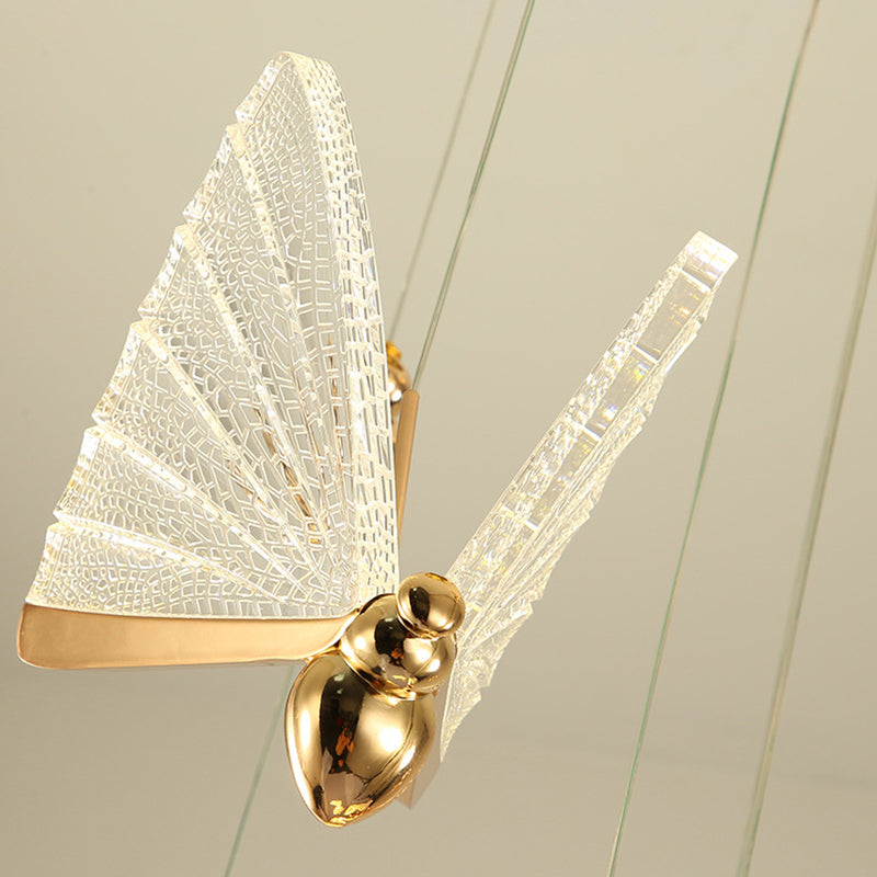 Modern Creative Style Butterfly Pendant Light Creative Acrylic Hanging Lamps for Living Room