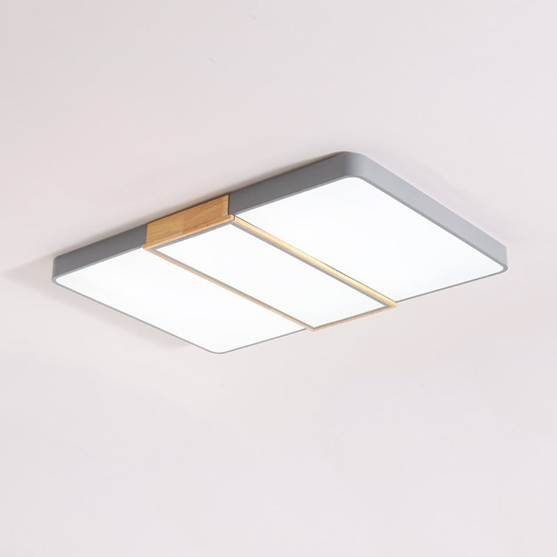 Colorblock Rectangular Flush Mount Lighting Nordic Acrylic Living Room LED Ceiling Lamp