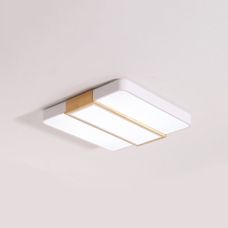 Colorblock Rectangular Flush Mount Lighting Nordic Acrylic Living Room LED Ceiling Lamp