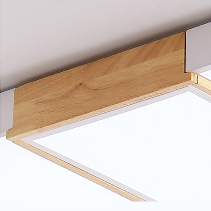 Colorblock Rectangular Flush Mount Lighting Nordic Acrylic Living Room LED Ceiling Lamp