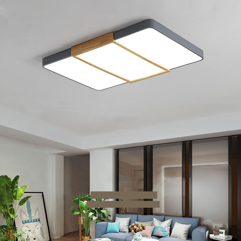 Colorblock Rectangular Flush Mount Lighting Nordic Acrylic Living Room LED Ceiling Lamp