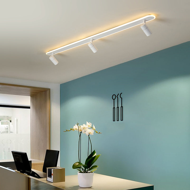 Smeedijzeren lineaire schaduw spoeling Mount Nieuw modern wit plafond gemonteerd armatuur