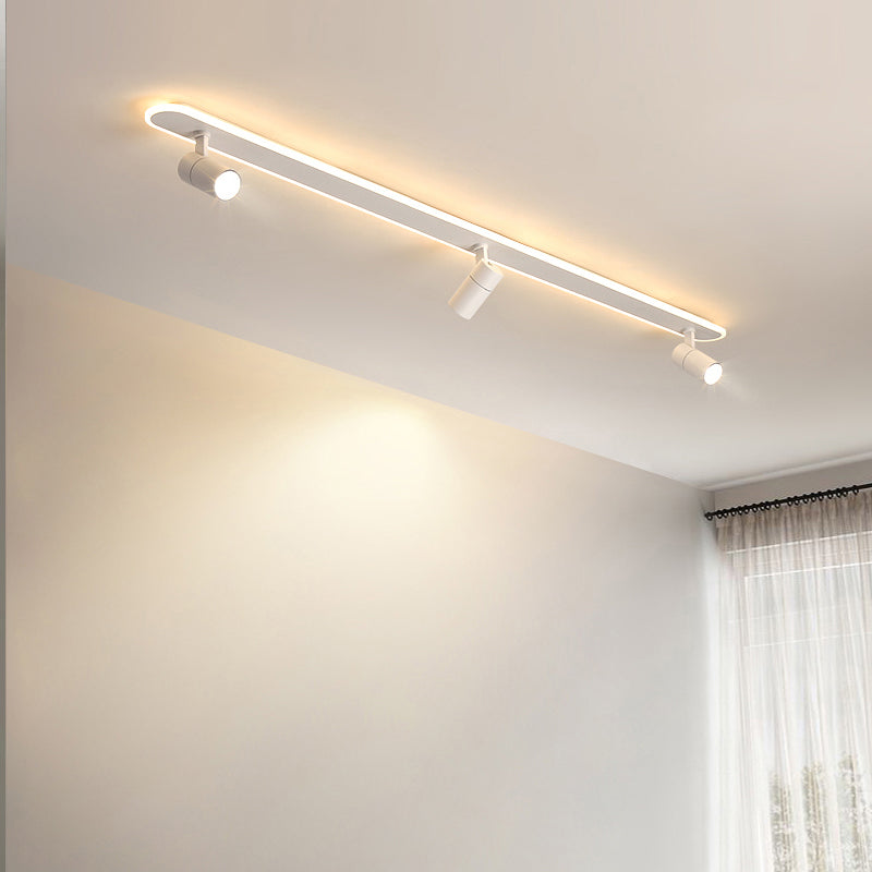 Smeedijzeren lineaire schaduw spoeling Mount Nieuw modern wit plafond gemonteerd armatuur