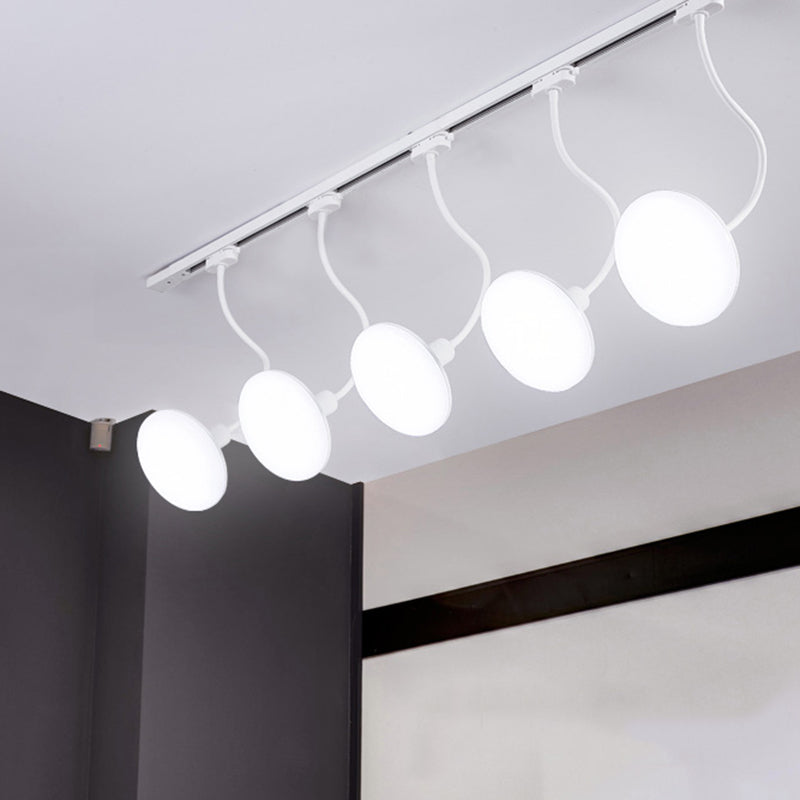 Kit di illuminazione a binario in metallo circolare nordico scaricare la lampada del soffitto per foyer e camera da letto