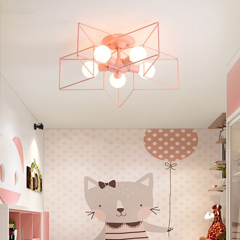 STAR -plafondlamp Moderne stijl metalen plafondspoeling Mount Light voor slaapkamer