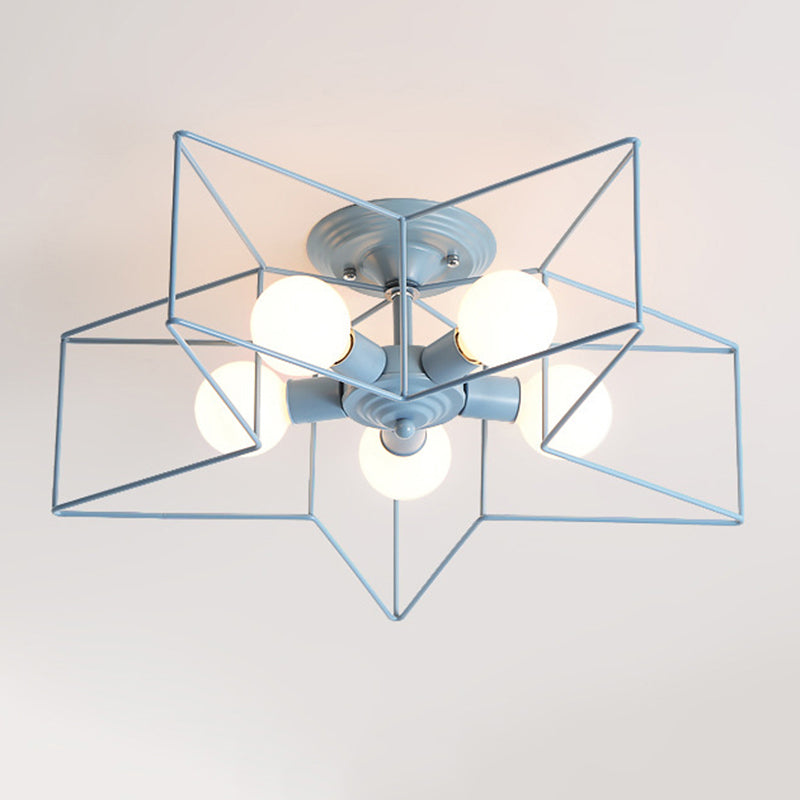 STAR -plafondlamp Moderne stijl metalen plafondspoeling Mount Light voor slaapkamer