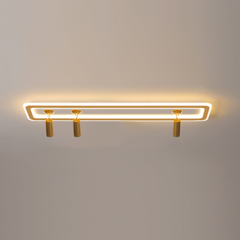 Modern Metal Linear LED Flush Ceiling Light Living Room Track Lights for Living Room