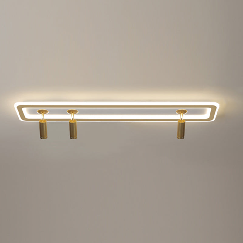 Modern Metal Linear LED Flush Ceiling Light Living Room Track Lights for Living Room