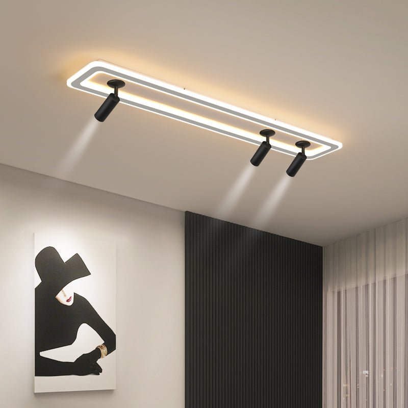 Moderno metallo a LED lineare a filo soffitto luci da soggiorno per soggiorno per soggiorno