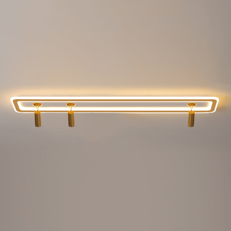 Modern Metal Linear LED Flush Ceiling Light Living Room Track Lights for Living Room